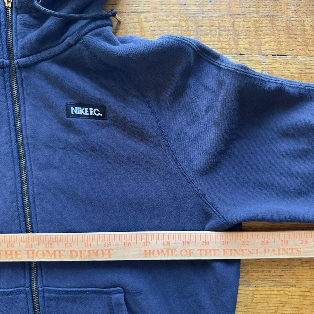 Nike‎ F.C. Full Zip Hoodie Sweatshirt Soccer Football Jacket Navy Blue